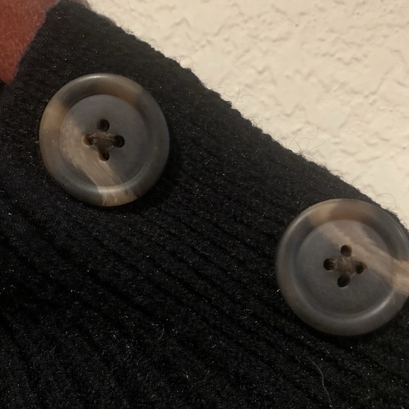 Anthropologie Margarita Button Shoulder Tunic Sweater Black Women's Large - Picture 5 of 16